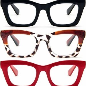 Reaven Oprah Style Reading Glasses - Red, Tortoiseshell, Black